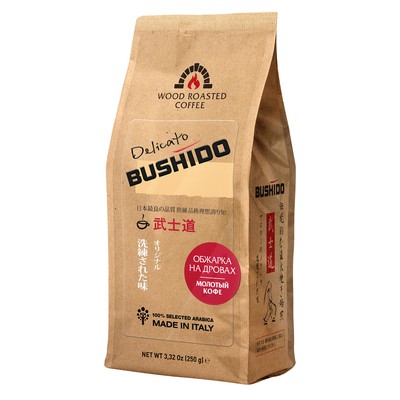 Кофе "Bushido" Delicato молотый 250г по акции в Пятерочке
