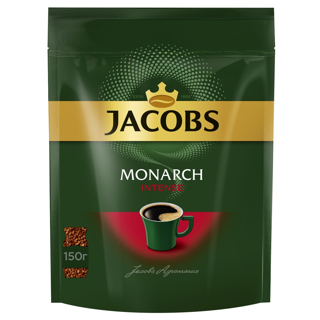 Кофе Jacobs Monarch Intense, растворимый, 150 г по акции в Пятерочке