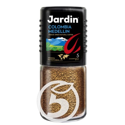 Кофе "Jardin" Colombia Medellin растворимый 95г по акции в Пятерочке