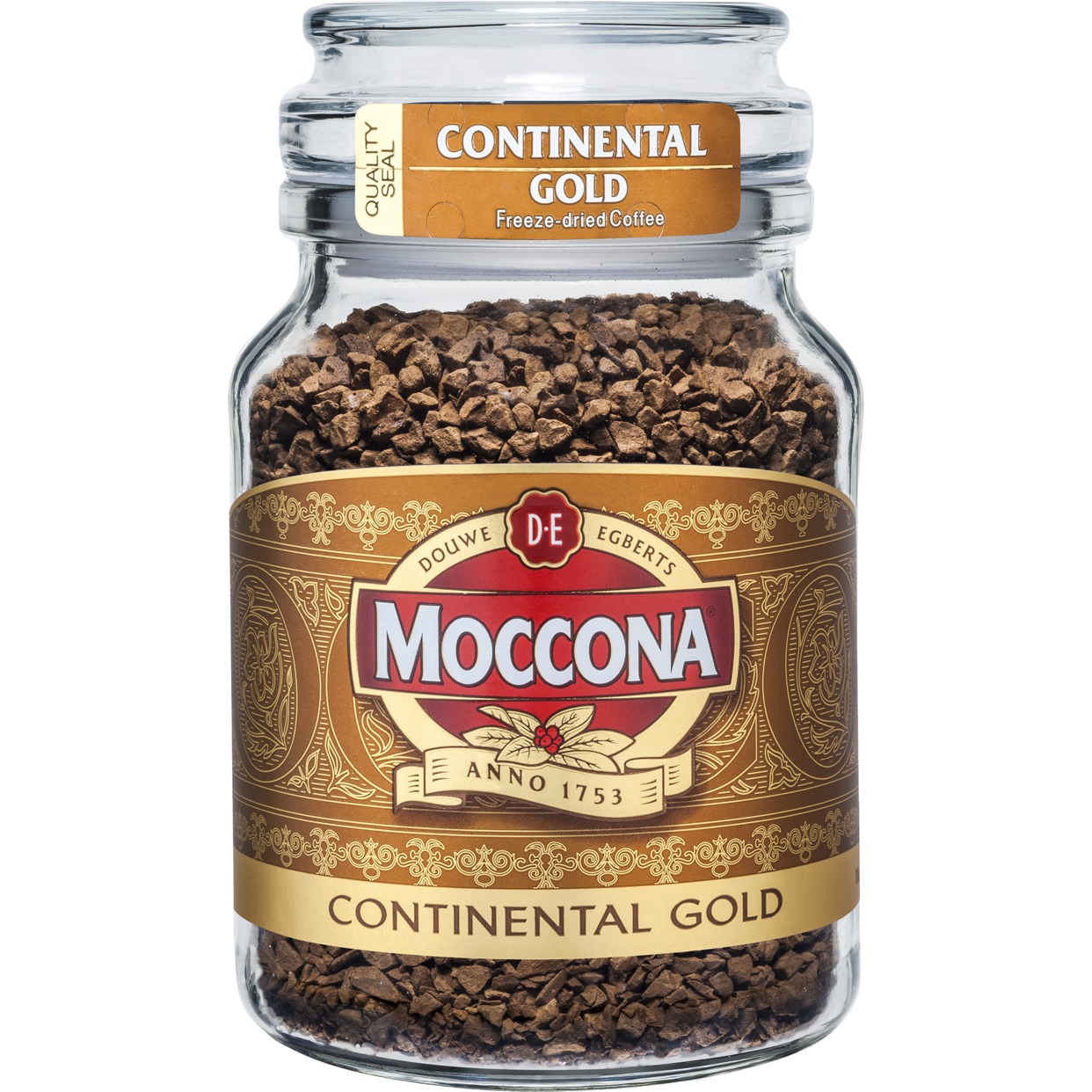 Кофе Moccona Continental Gold, натуральный, растворимый, 95 г по акции в Пятерочке