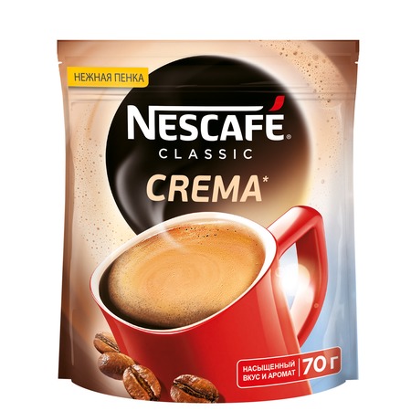 Кофе Nescafe classic Crema, растворимый, 70 г по акции в Пятерочке