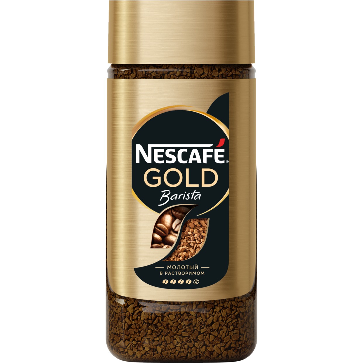 Кофе Nescafe Gold Barista, молотый в растворимом, 85 г по акции в Пятерочке