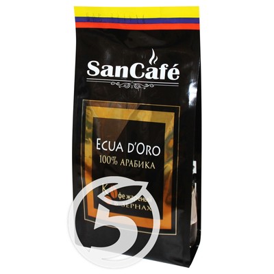 Кофе "Sancafe" EcuaD'Oro арабика жареный зерновой 500г по акции в Пятерочке