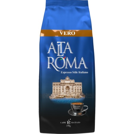 Кофе жареный молотый Alta Roma "Vеrо", 250 гр, по акции в Пятерочке