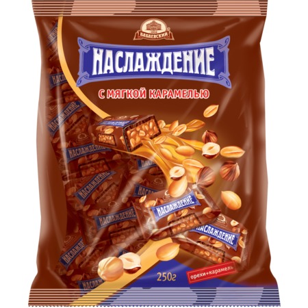 Конфеты Наслаждение с мягкой карамелью, Бабаевский, 250 г
