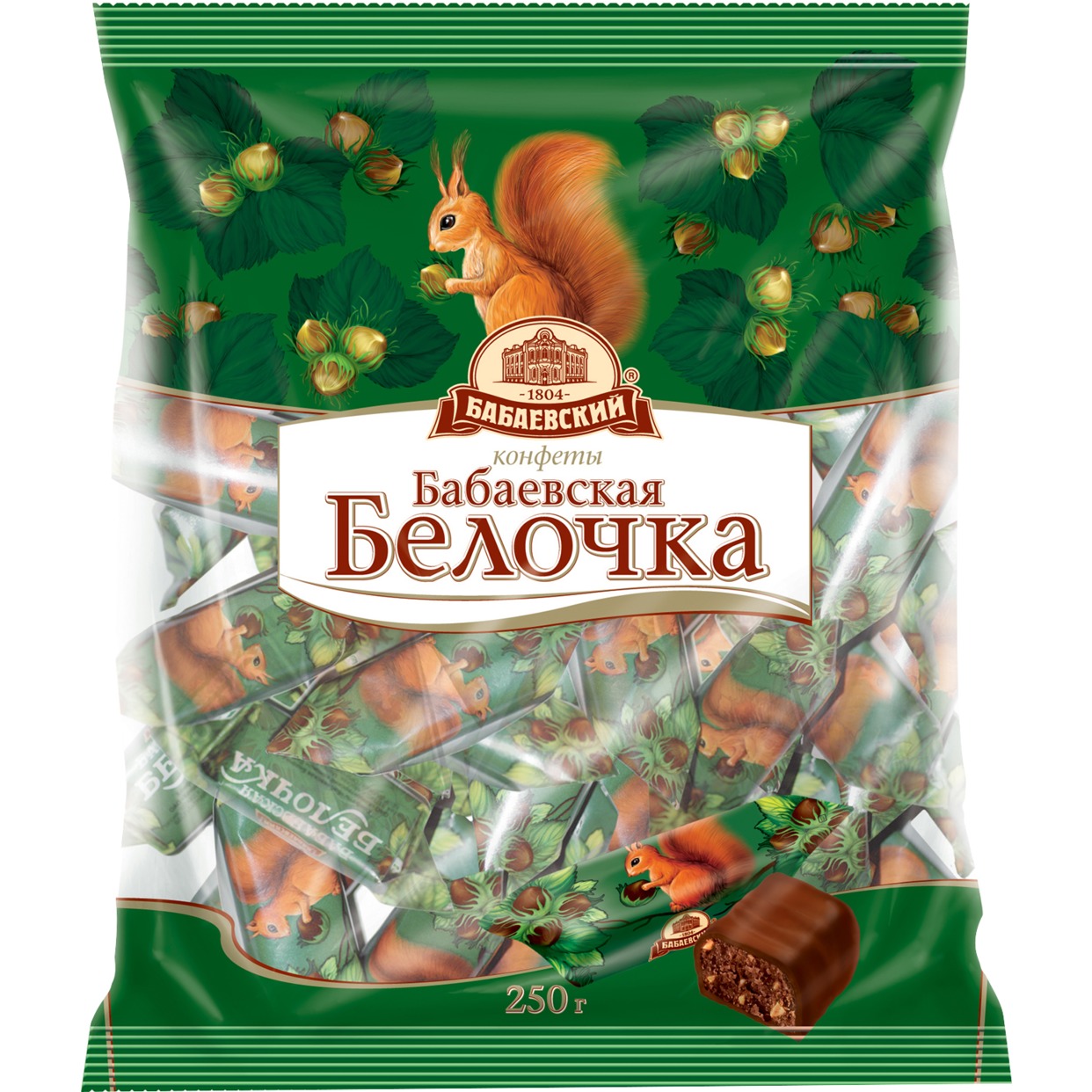 Конфеты шоколадные, Белочка, Бабаевский, 200 г по акции в Пятерочке