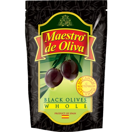 Консервы овощные: маслины с косточкой, Maestro de Oliva, 170 гр