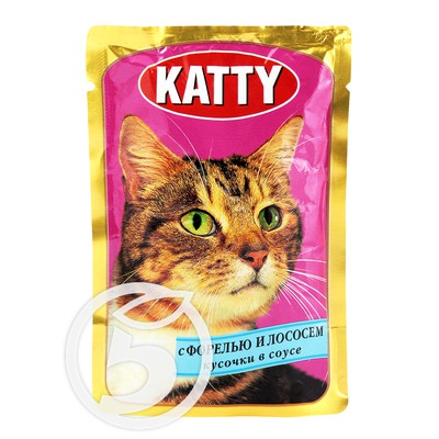 Корм для кошек "Katty" лосось и форель 100г