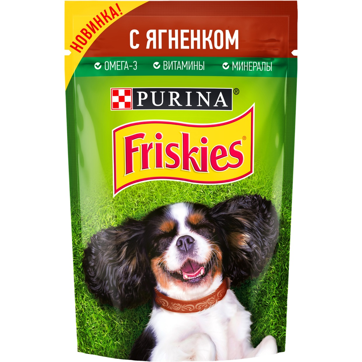 Корм для собак Friskies с ягненком в подливе 85г по акции в Пятерочке