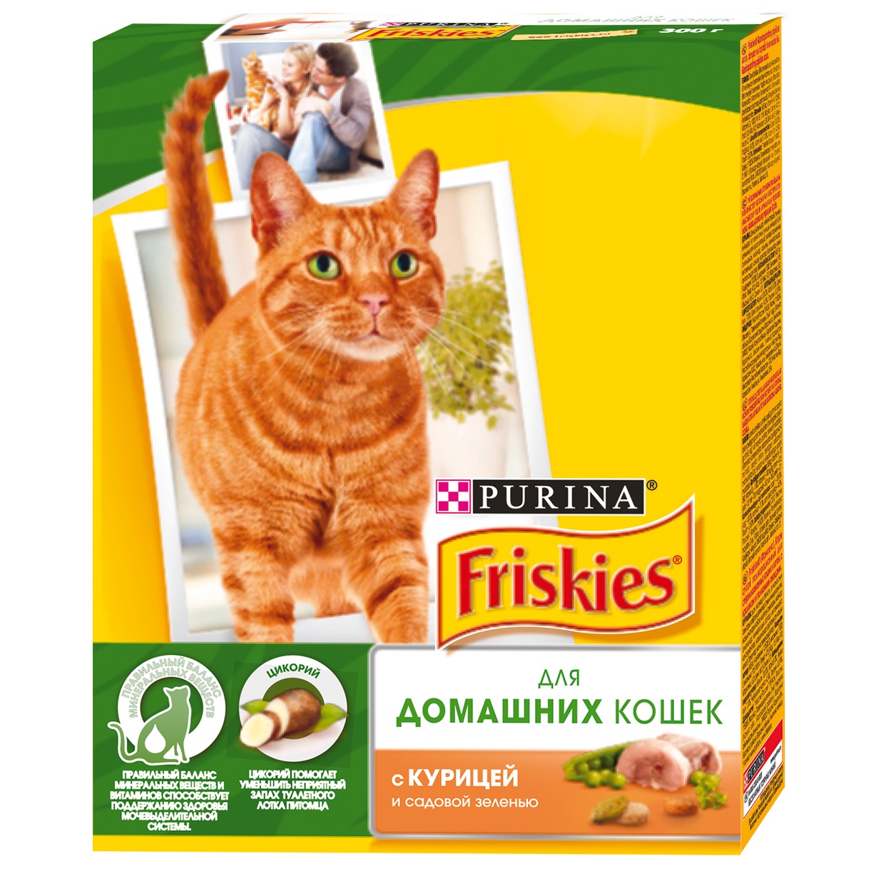 Корм Friskies С курицей и садовой зеленью для кошек 300г по акции в Пятерочке