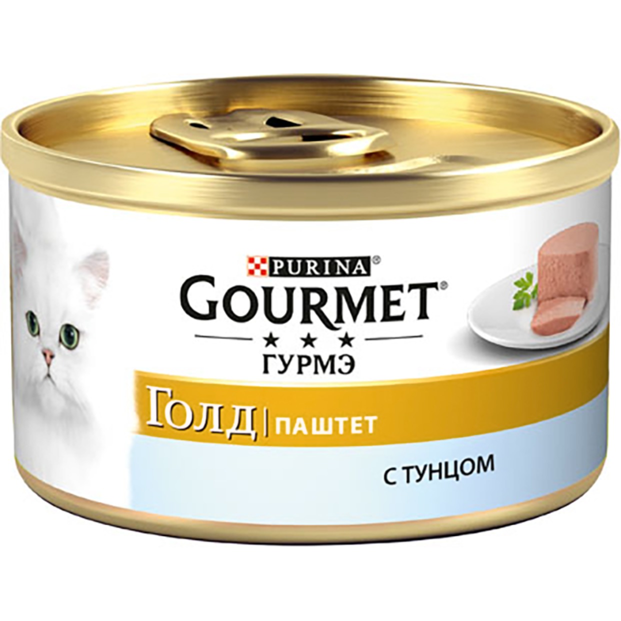 Корм Gourmet Gold для кошек паштет с тунцом 85г по акции в Пятерочке