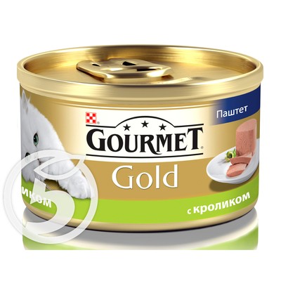 Корм "Gourmet" Gold Паштет их кролика для кошек 85г по акции в Пятерочке