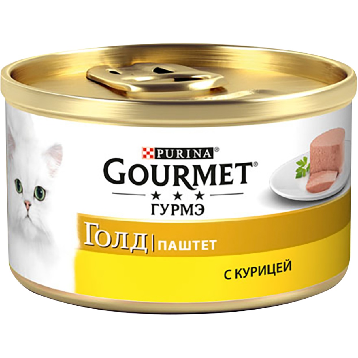 Корм Gourmet Gold Паштет с курицей для кошек 85г по акции в Пятерочке