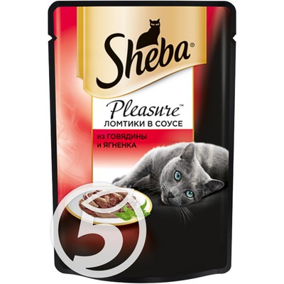 Корм "Sheba" Pleasure говядина и ягненок для кошек 85г