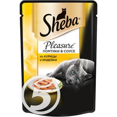 Корм "Sheba" Pleasure курица и индейка для кошек 85г