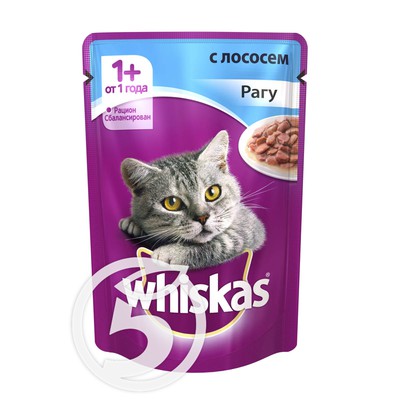 Корм "Whiskas" Рагу с лососем для кошек 85г