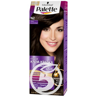 Крем-краска для волос "Palette" N2 Темно-каштановый