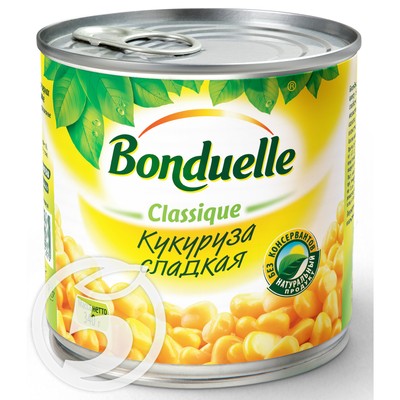 Кукуруза "Bonduelle" Classique сладкая 340г