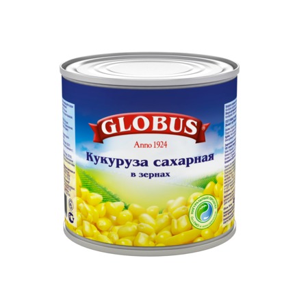 Кукуруза, Globus, 340 г по акции в Пятерочке