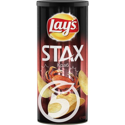 LAYS Чипсы STAX краб 110г