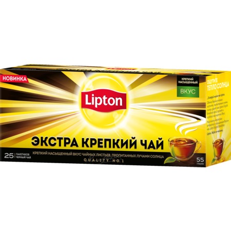 LIPTON Чай ЭКСТРА КРЕПКИЙ чер.25х2,2г