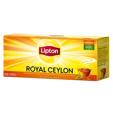 LIPTON Чай ROYAL CEYLON  25х2г по акции в Пятерочке