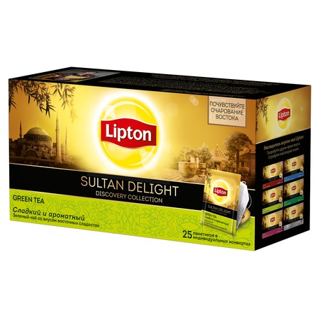 LIPTON Чай SULTAN DELIGHT зел.25x1,8г по акции в Пятерочке