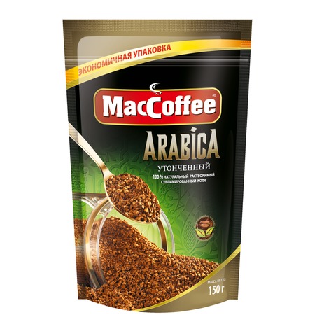 MACCOFFEE Кофе ARABICA нат.раст.150г по акции в Пятерочке