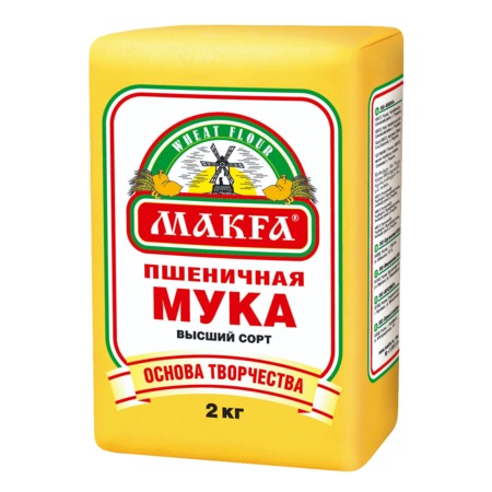 MAKFA Мука в/с 2кг по акции в Пятерочке