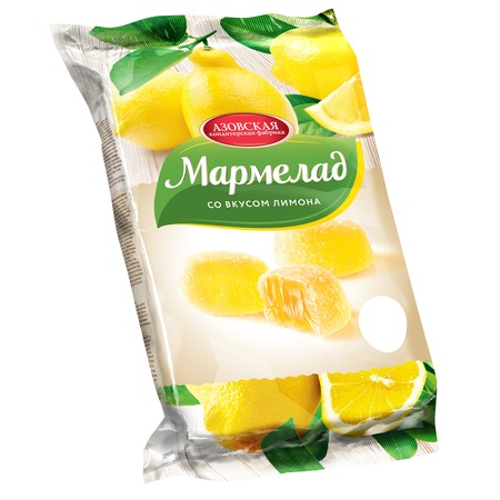 Мармелад Азовская КФ, лимон, 300 г по акции в Пятерочке