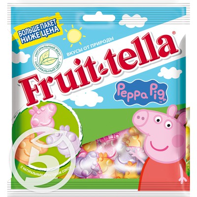 Мармелад "Fruittella" жевательный Свинка Пеппа 150г по акции в Пятерочке