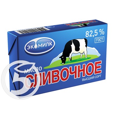 Масло "Экомилк" Сливочное Гост в/с 82,5% 180г