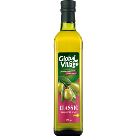 Масло оливковое, рафинированное, Global village, 500 мл по акции в Пятерочке
