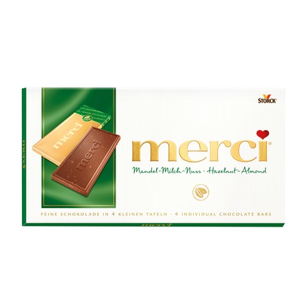MERCI Шоколад молоч.лес.орех/минд.100г