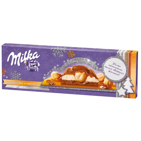 MILKA Шоколад м.с мол/кар.нач/ц.фун.250г по акции в Пятерочке