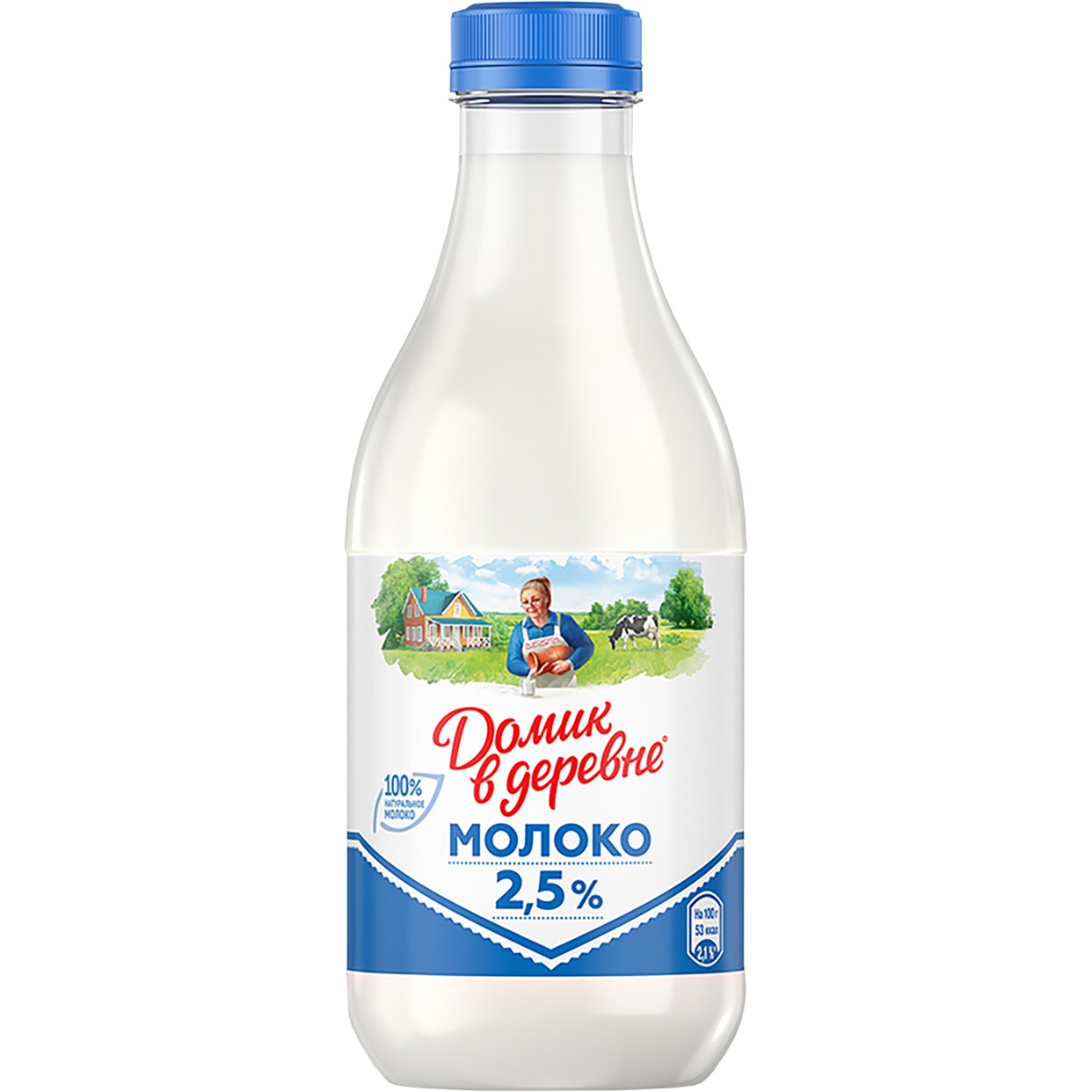 Молоко Домик в деревне пастеризованное 2,5% 930 мл по акции в Пятерочке