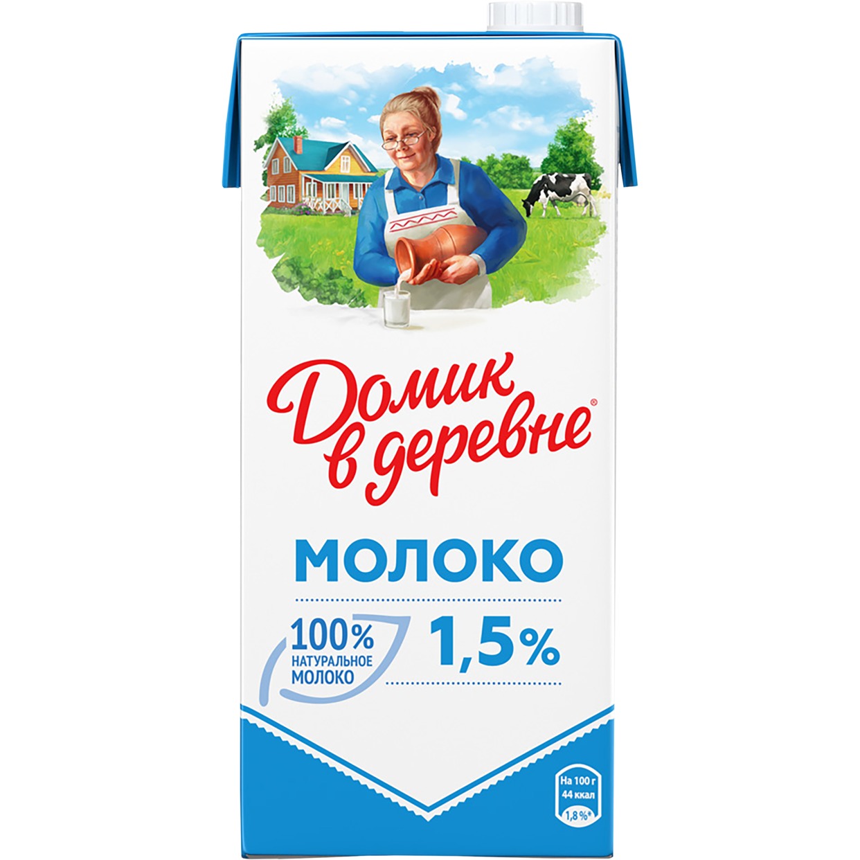 Молоко Домик в деревне ультрапастеризованное 1,5% 924 мл