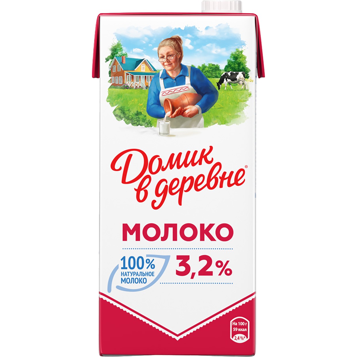 Молоко Домик в деревне ультрапастеризованное 3.2% 950мл