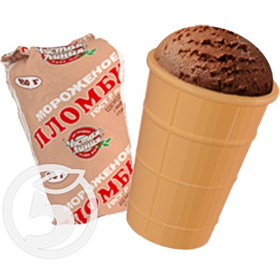 Мороженое "Чистая Линия" Пломбир шоколадный в вафельном стаканчике 12% 80г по акции в Пятерочке
