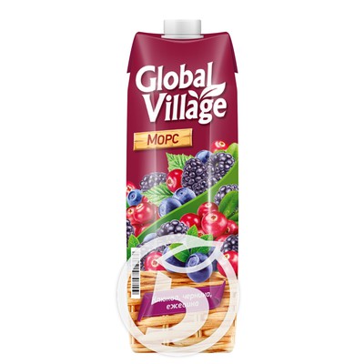 Морс "Global Village" клюква-черника-ежевика 0,95л по акции в Пятерочке