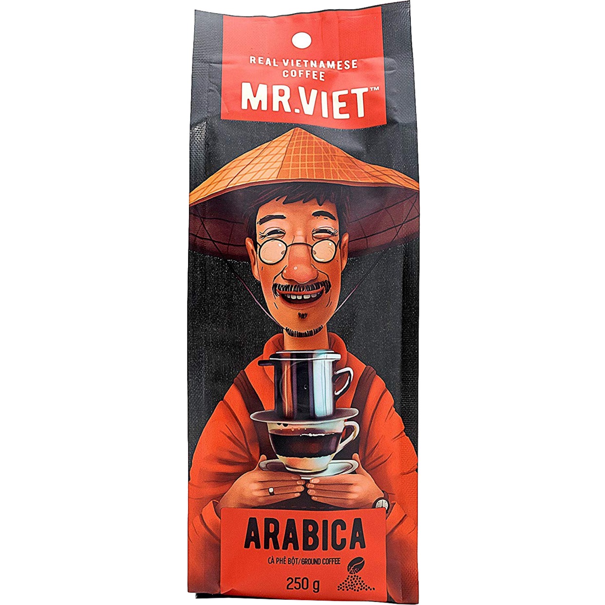Mr. Viet Кофе натуральный жареный в зёрнах (арабика 100%), 250 г