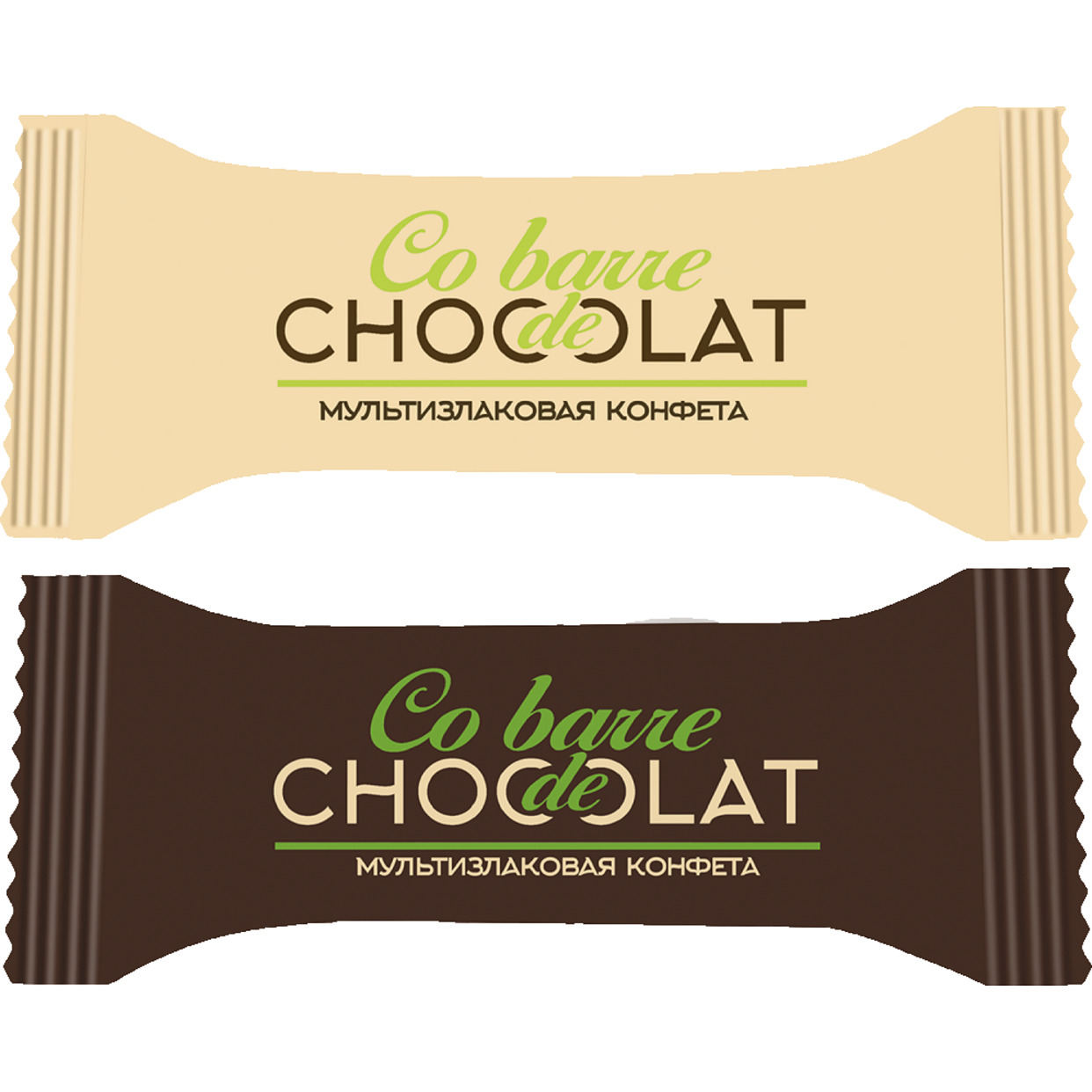 Мультизлаковые конфеты CO BARRE DE CHOCOLAT с белой и темной кондитерской глазурью 1кг