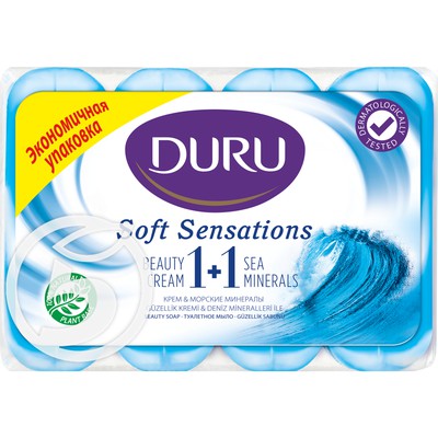 Мыло "Duru" Soft Sensations Морские минералы & Крем 4шт*90г