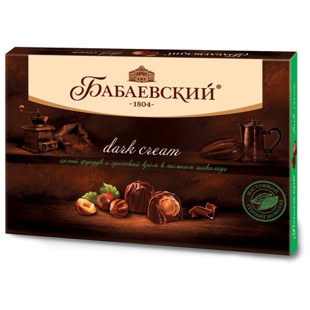 Набор конфет Бабаевский, Dark Cream, цельный фундук и ореховый крем, 200 г
