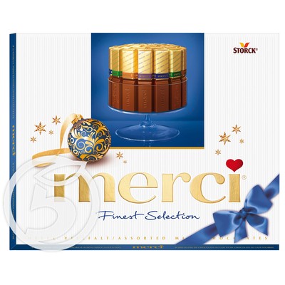 Набор шоколадных конфет "Merci" Ассорти 4 вида из молочного шоколада 250г