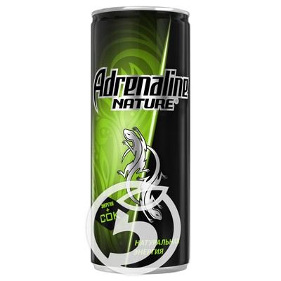 Напиток "Adrenalin"e Nature энергетический 250мл по акции в Пятерочке