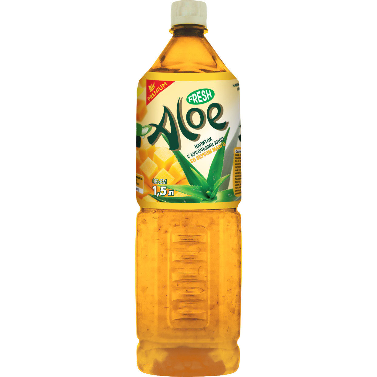 Напиток безалкогольный негазированный пастеризованный с кусочками алоэ торговая марка FRESH ALOE, 1500 мл