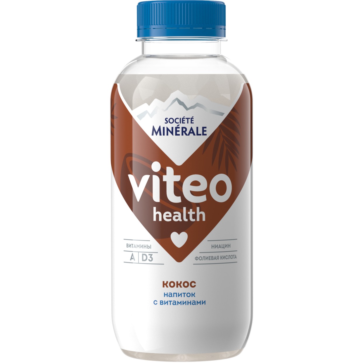 Напиток безалкогольный негазированный торговой марки «Societe Minerale Viteo» с витаминами вкус кокос 0,4 по акции в Пятерочке