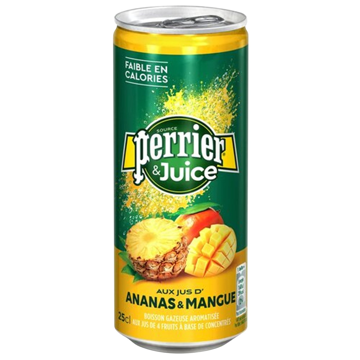 Напиток безалкогольный сильногаз. с соком ананаса и манго на основе природной мин. питьевой столовой газ. воды “Perrier”, 0,25 л.