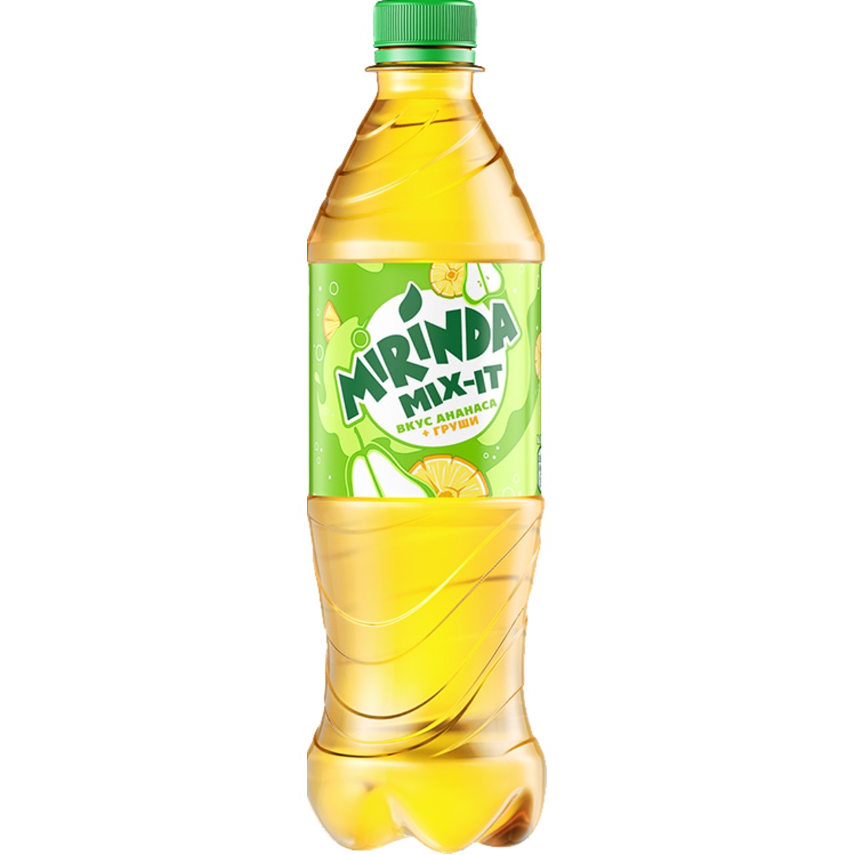 Напиток безалкогольный сильногазированный "Миринда Микс-Ит" со вкусом Ананаса и Груши 0.5л по акции в Пятерочке